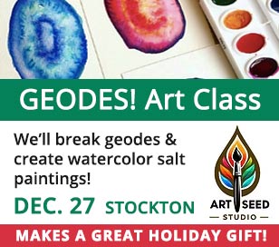 Combining science and art! We will break open the rocks to reveal the crystal formations inside, while learning about how they are formed. Then, we will use the geodes as inspiration to create watercolor salt paintings.